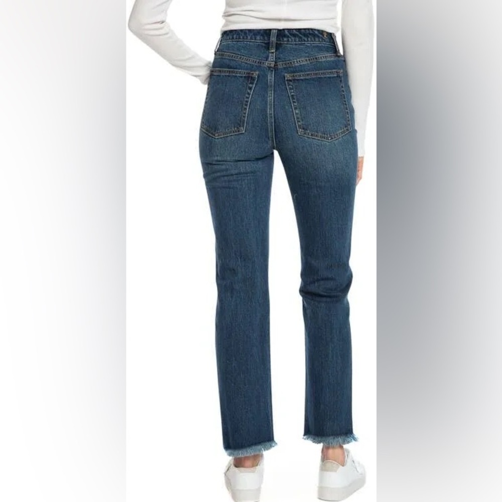 Women’s Size 27 Juicy Couture Straight Leg Jeans Denim Fringe Venice Blue pants